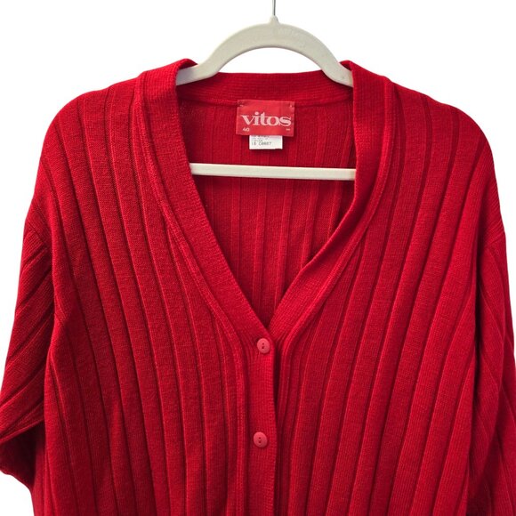 NWT Vitos Ribbed Cardigan Sweater Size 40/US Large - Picture 5 of 6